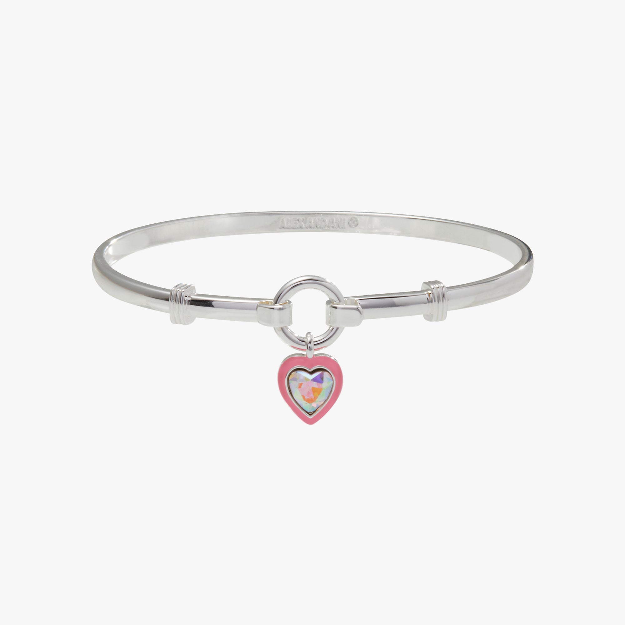 Crystal Heart Clip Bangle