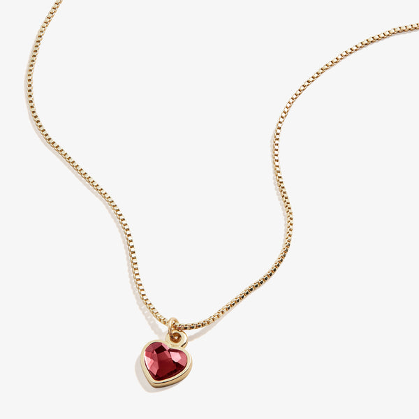 Scarlet Heart Necklace January Birthstone ALEX AND ANI