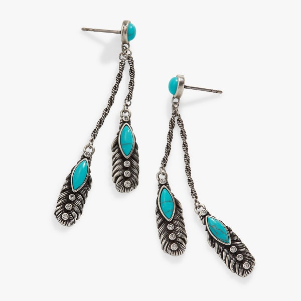 Turquoise Feather Earrings – Alex and Ani
